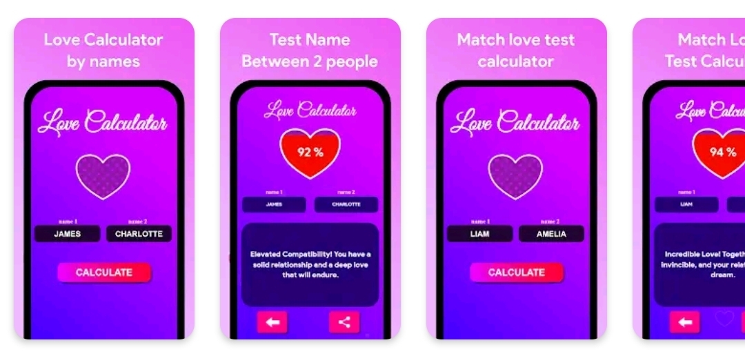 Find real love and love compatibility by name with the love test in English. Love